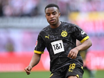 Youssoufa Moukoko, en un partido con el Borussia Dortmund en abril de 2024