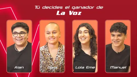 Vota cuál de los finalistas quieres que sea el ganador de La Voz 2024 Vota cuál de los finalistas quieres que sea el ganador de La Voz 2024