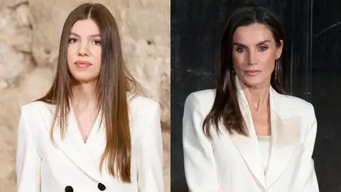 La infanta Sofía y la reina Letizia con looks parecidos La infanta Sofía y la reina Letizia con looks parecidos