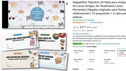 Talonarios con cupones para amigas Talonarios con cupones para amigas