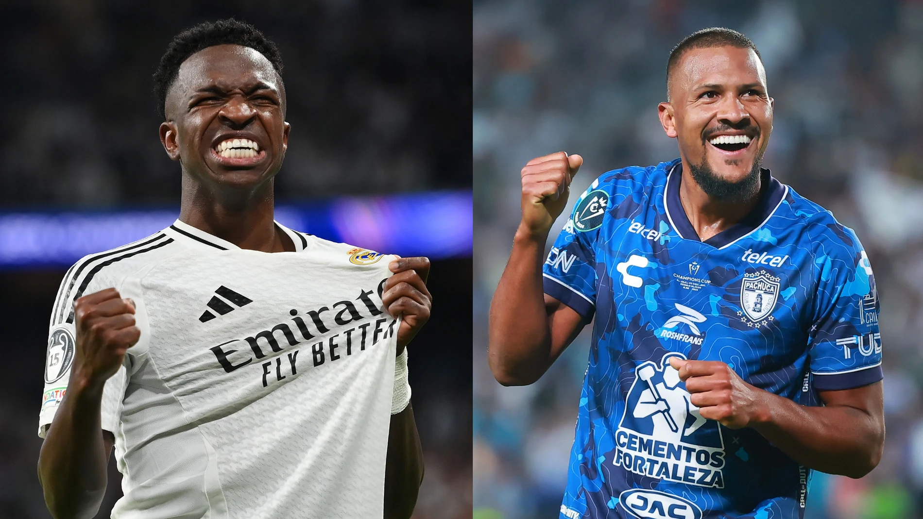 Vinicius Jr (Real Madrid) y Salomon Rondón (Pachuca) Vinicius Jr (Real Madrid) y Salomon Rondón (Pachuca)