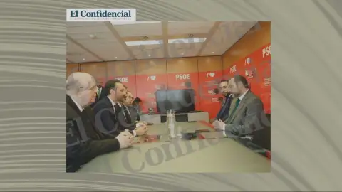 La imagen de Aldama y Ábalos en Ferraz La imagen de Aldama y Ábalos en Ferraz