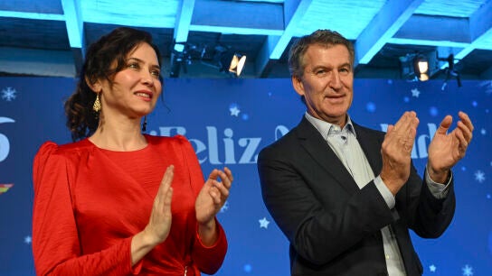 Isabel D&iacute;az Ayuso y Alberto N&uacute;&ntilde;ez Feij&oacute;o