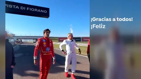 Carlos Sainz junto a su padre en Fiorano (Módena) Carlos Sainz junto a su padre en Fiorano (Módena)