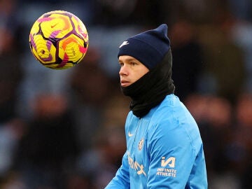 Mykhailo Mudryk, en un entrenamiento del Chelsea