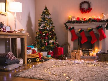 Comedor decorado de Navidad 