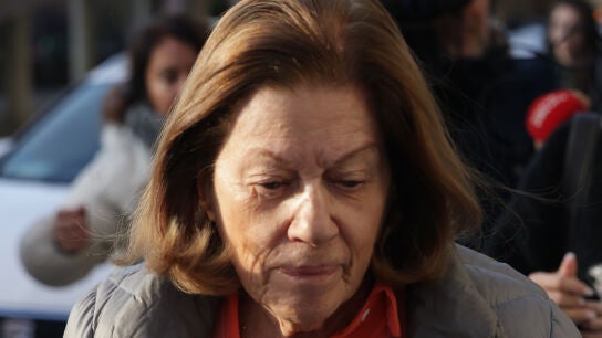 Natalia Figueroa llegando al hospital