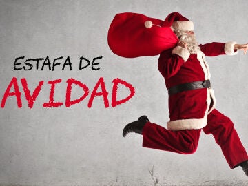 Imagen de un Papá Noel corriendo