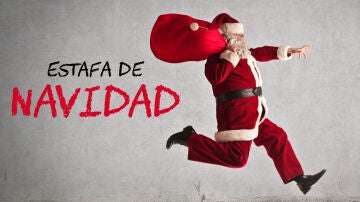 Imagen de un Papá Noel corriendo