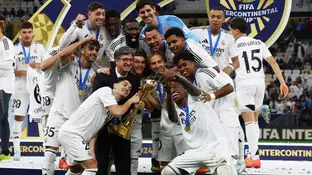 Vinícius realiza un selfie con sus compañeros tras ganar la Intercontinental en Doha Vinícius realiza un selfie con sus compañeros tras ganar la Intercontinental en Doha