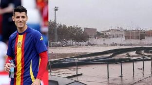 As&iacute; qued&oacute; el campo de f&uacute;tbol de Aldaia tras el paso de la DANA