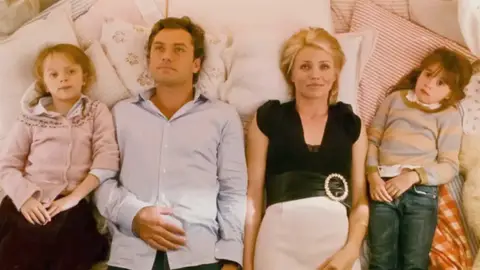 Miffy Englefield, Jude Law y Cameron Diaz en The Holiday Miffy Englefield, Jude Law y Cameron Diaz en The Holiday