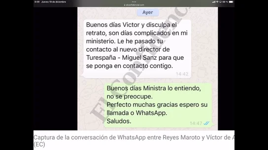 Conversación entre Reyes Maroto y Aldama Conversación entre Reyes Maroto y Aldama