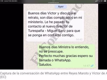 Conversación entre Reyes Maroto y Aldama