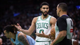 Jayson Tatum, en un partido de la NBA