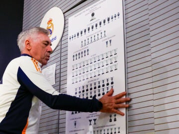 Carlo Ancelotti tras ofrecer la penúltima rueda de prensa de 2024