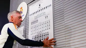Carlo Ancelotti tras ofrecer la penúltima rueda de prensa de 2024 Carlo Ancelotti tras ofrecer la penúltima rueda de prensa de 2024