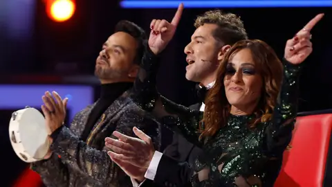 Luis Fonsi, David Bisbal y Eva González Luis Fonsi, David Bisbal y Eva González