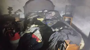 La habitación del hombre fallecido en Zamora por inhalación de humo La habitación del hombre fallecido en Zamora por inhalación de humo