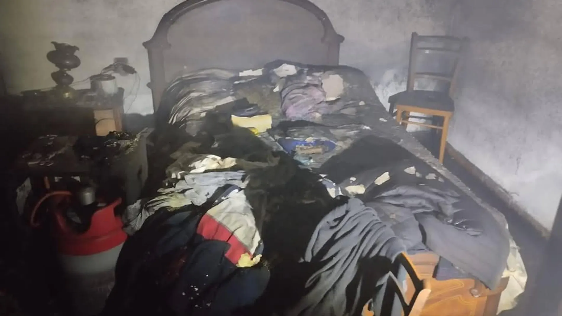 La habitación del hombre fallecido en Zamora por inhalación de humo La habitación del hombre fallecido en Zamora por inhalación de humo