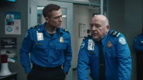 Taron Egerton y Dean Norris en Equipaje de mano Taron Egerton y Dean Norris en Equipaje de mano