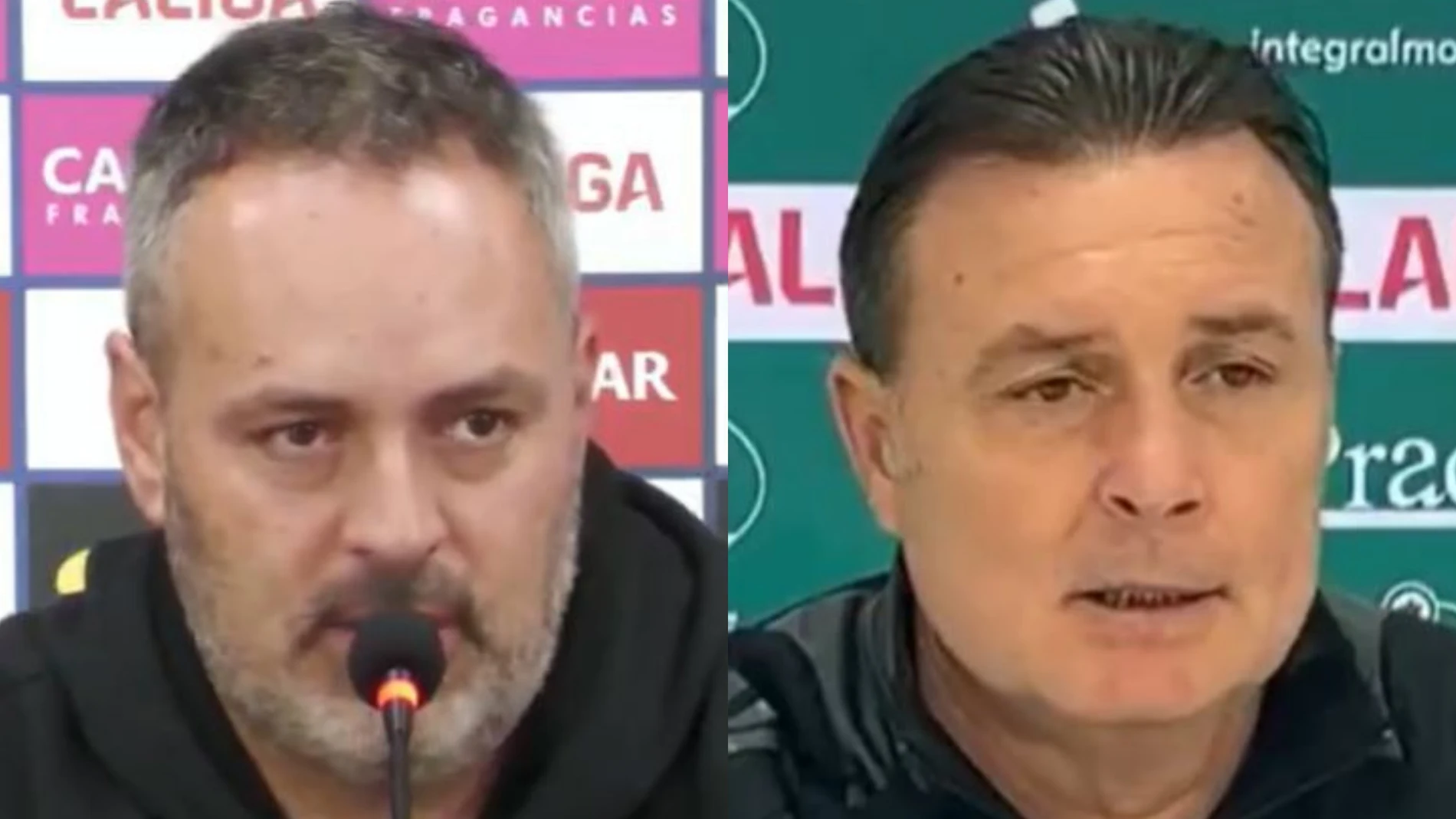 Los entrenadores de Zaragoza y Racing de Ferrol en rueda de prensa Los entrenadores de Zaragoza y Racing de Ferrol en rueda de prensa