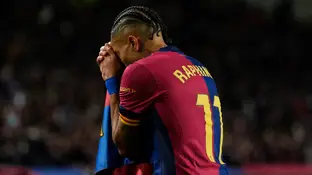 Raphinha se desespera tras el segundo gol del Atleti Raphinha se desespera tras el segundo gol del Atleti