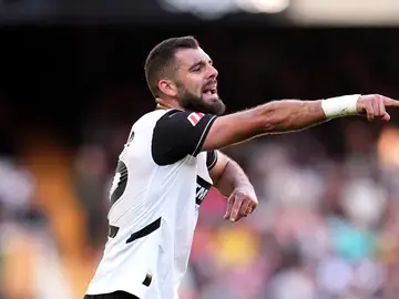 Luis Rioja (Valencia) durante el partido ante el Alavés Luis Rioja (Valencia) durante el partido ante el Alavés