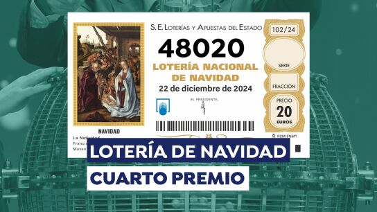 48020, segundo cuarto premio de la Loter&iacute;a de Navidad 2024