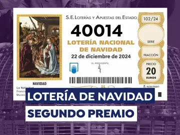 El segundo premio de la Lotería de Navidad 2024 El segundo premio de la Lotería de Navidad 2024