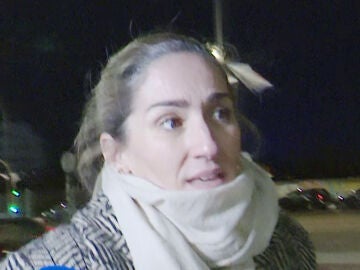 Alejandra Martos, a la salida del hospital