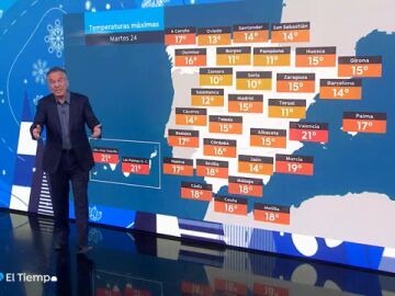 Roberto Brasero anuncia "m&aacute;s sol que nubes para el 'tardeo' de Nochebuena"