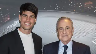 Carlos Alcaraz, junto a Florentino Pérez Carlos Alcaraz, junto a Florentino Pérez