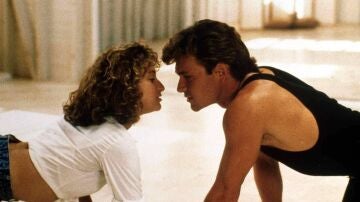 Jennifer Grey y Patrick Swayze como Babe Houseman y Johnny Castle en Dirty Dancing