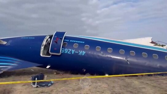 Avi&oacute;n estrellado en Kazajist&aacute;n