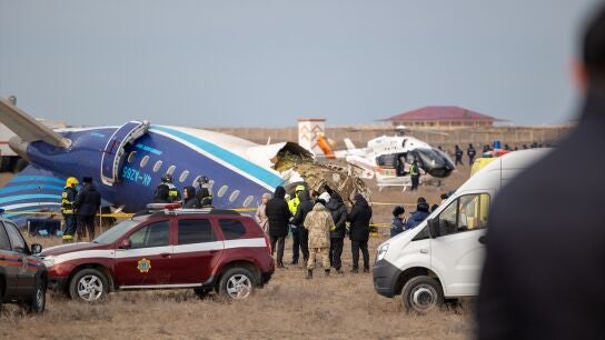 Avi&oacute;n accidentado en Kazajist&aacute;n