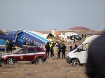 Avión accidentado en Kazajistán