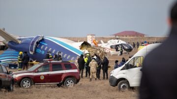 Avión accidentado en Kazajistán