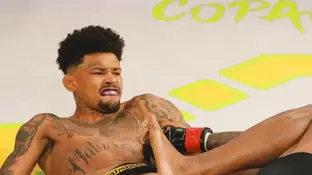 Mateus Mendonça, en un combate ante Luan Matheus Mateus Mendonça, en un combate ante Luan Matheus
