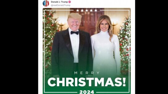 La felicitaci&oacute;n navide&ntilde;a de Donald Trump.