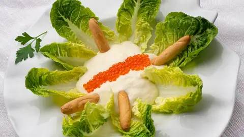 Cogollos con brandada de bacalao Cogollos con brandada de bacalao