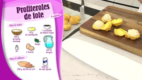 Ingredientes Profiteroles de foie Ingredientes Profiteroles de foie