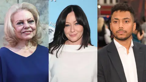 Mayra Gómez Kemp, Shannen Doherty y Chance Perdomo Mayra Gómez Kemp, Shannen Doherty y Chance Perdomo