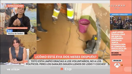 La indignación de Eva y Lorena dos meses después de la DANA: "Esto está limpio gracias a los voluntarios, no por los políticos" La indignación de Eva y Lorena dos meses después de la DANA: "Esto está limpio gracias a los voluntarios, no por los políticos"