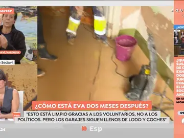 La indignación de Eva y Lorena dos meses después de la DANA: "Esto está limpio gracias a los voluntarios, no por los políticos" La indignación de Eva y Lorena dos meses después de la DANA: "Esto está limpio gracias a los voluntarios, no por los políticos"
