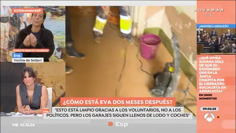 La indignación de Eva y Lorena dos meses después de la DANA: "Esto está limpio gracias a los voluntarios, no por los políticos" La indignación de Eva y Lorena dos meses después de la DANA: "Esto está limpio gracias a los voluntarios, no por los políticos"