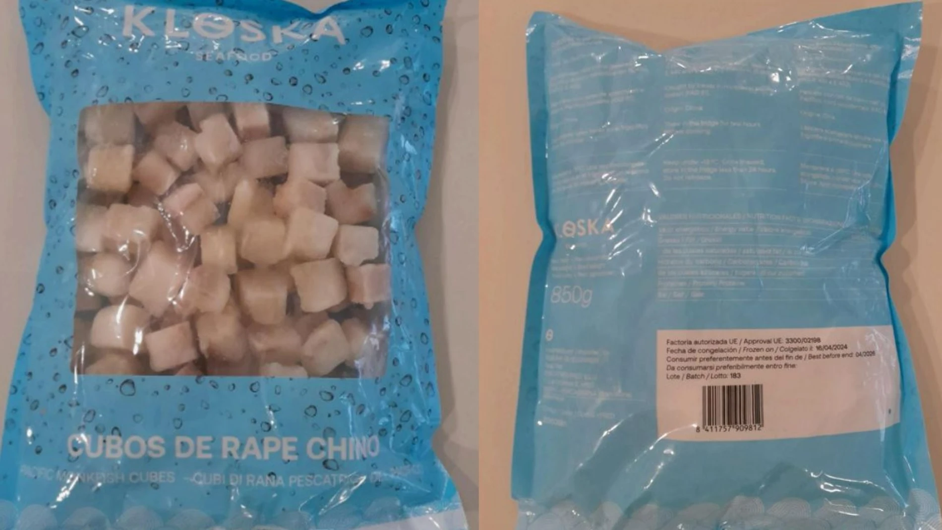 Cubos de rape chino Cubos de rape chino