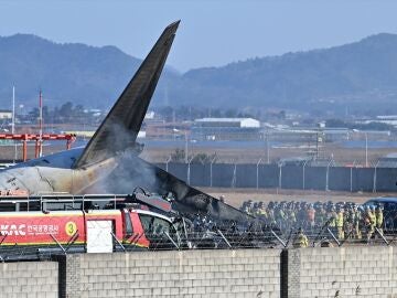 Avión siniestrado en el aeropuerto de Muan