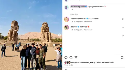 El viaje a Egipto de Nuria Roca y Juan del Val con sus hijos El viaje a Egipto de Nuria Roca y Juan del Val con sus hijos