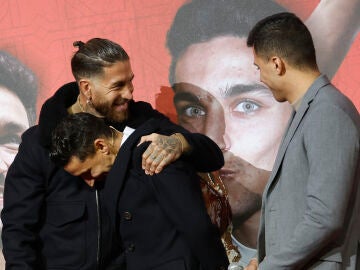 Jesús Navas, Sergio Ramos y Rodri Hernández